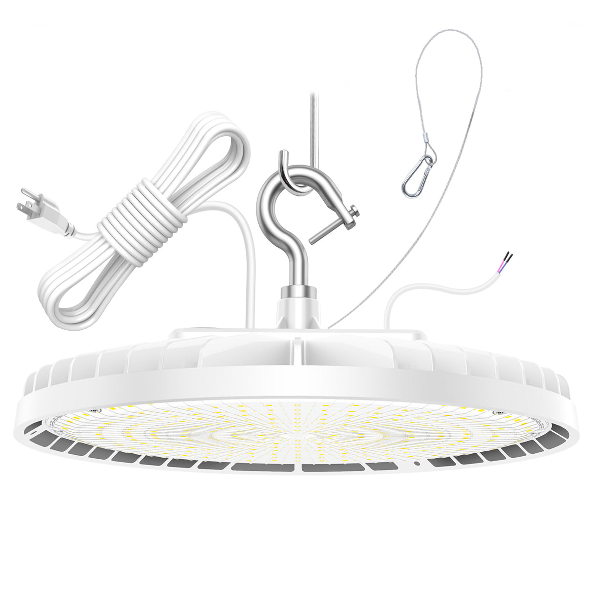 White UFO High Bay LED Lights Front size