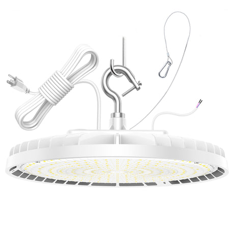 White UFO High Bay LED Lights Front size