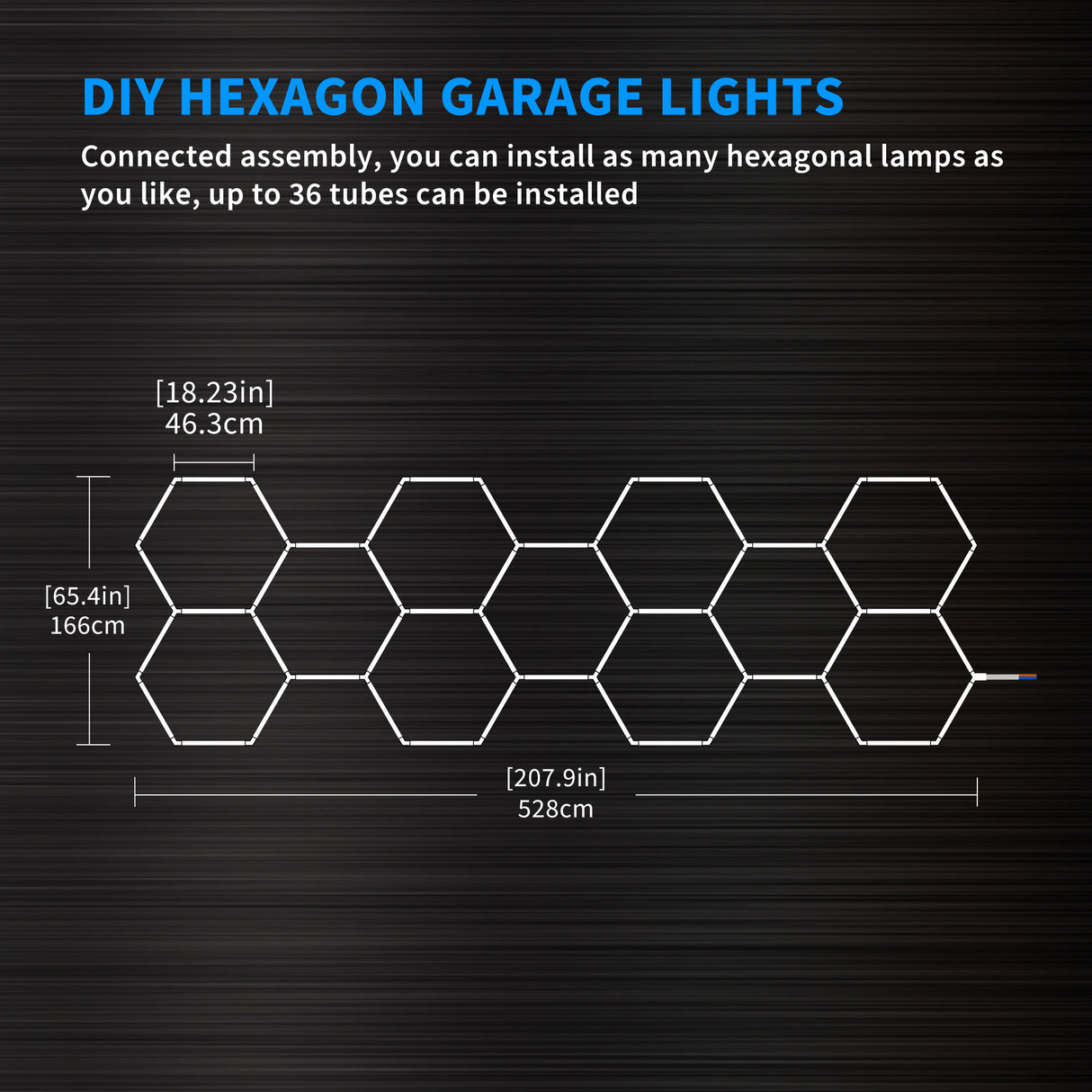 Details of LED Hexagon Garage Lights 11 Hex