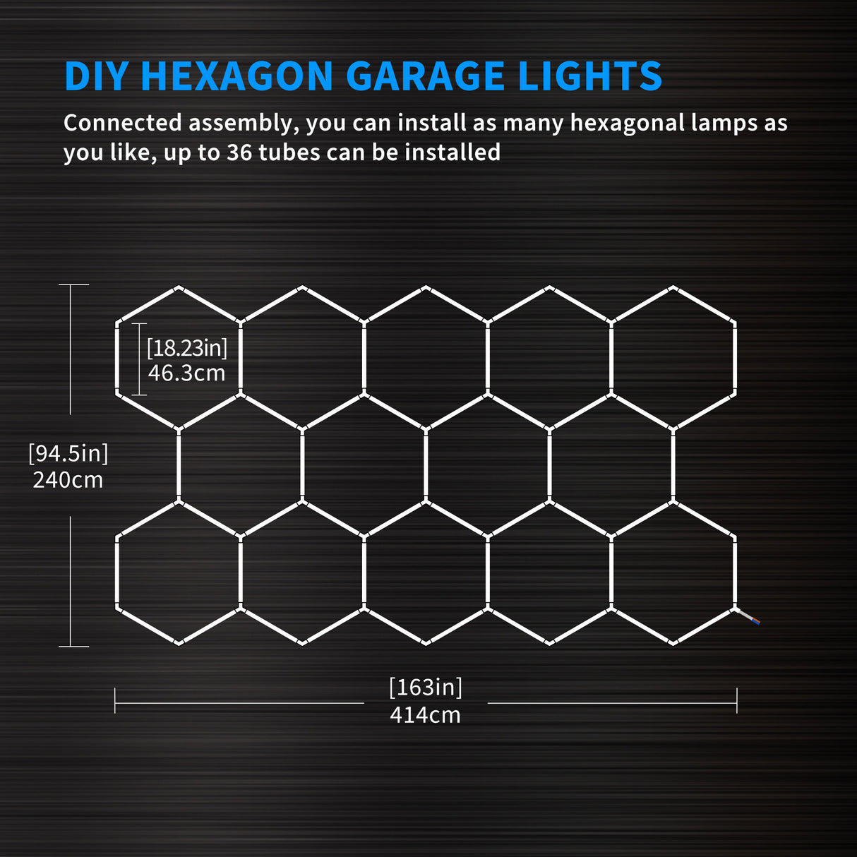 Details of Hexagon Garage Lights  14 hex
