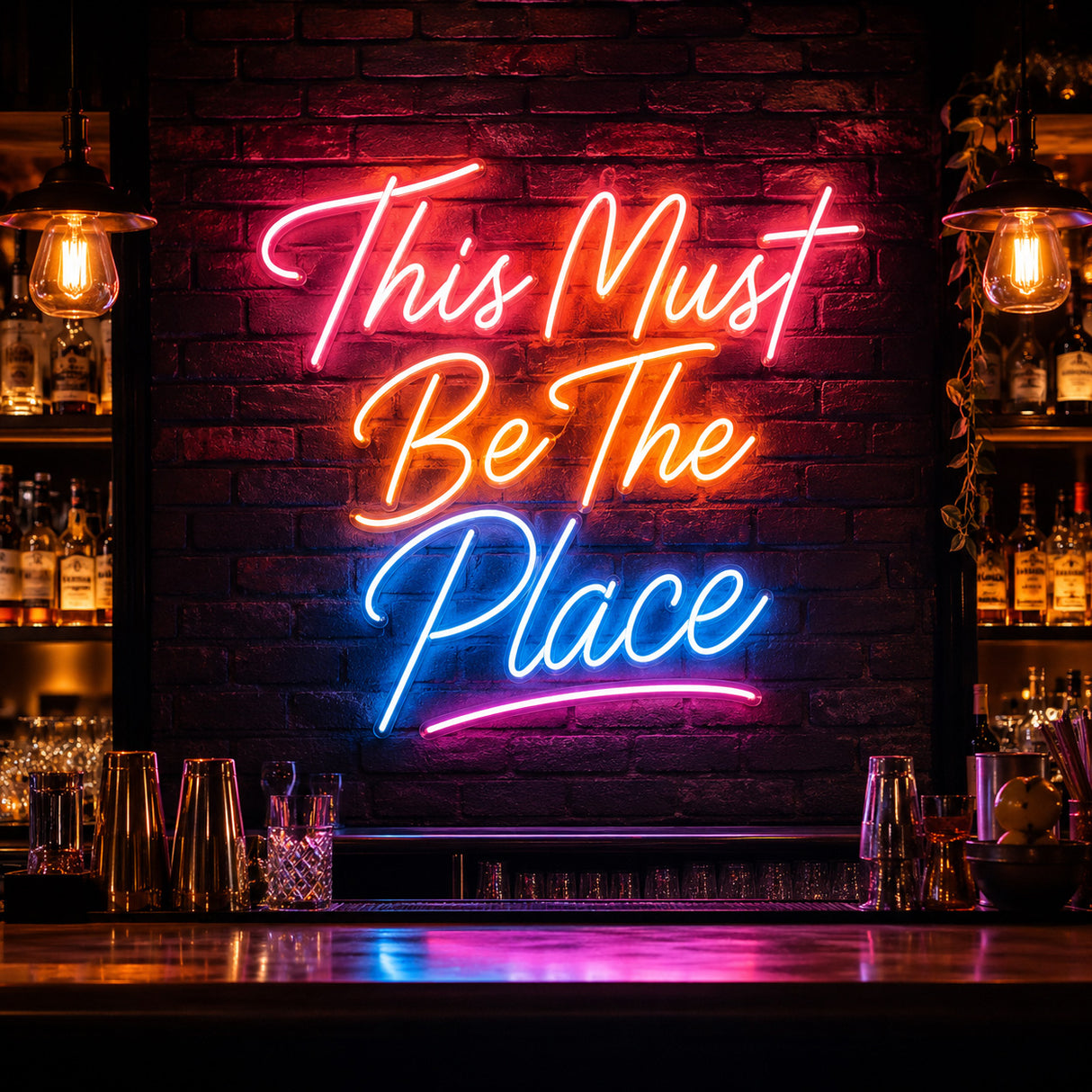 This Must Be The Place Neon Sign for Wall Decor