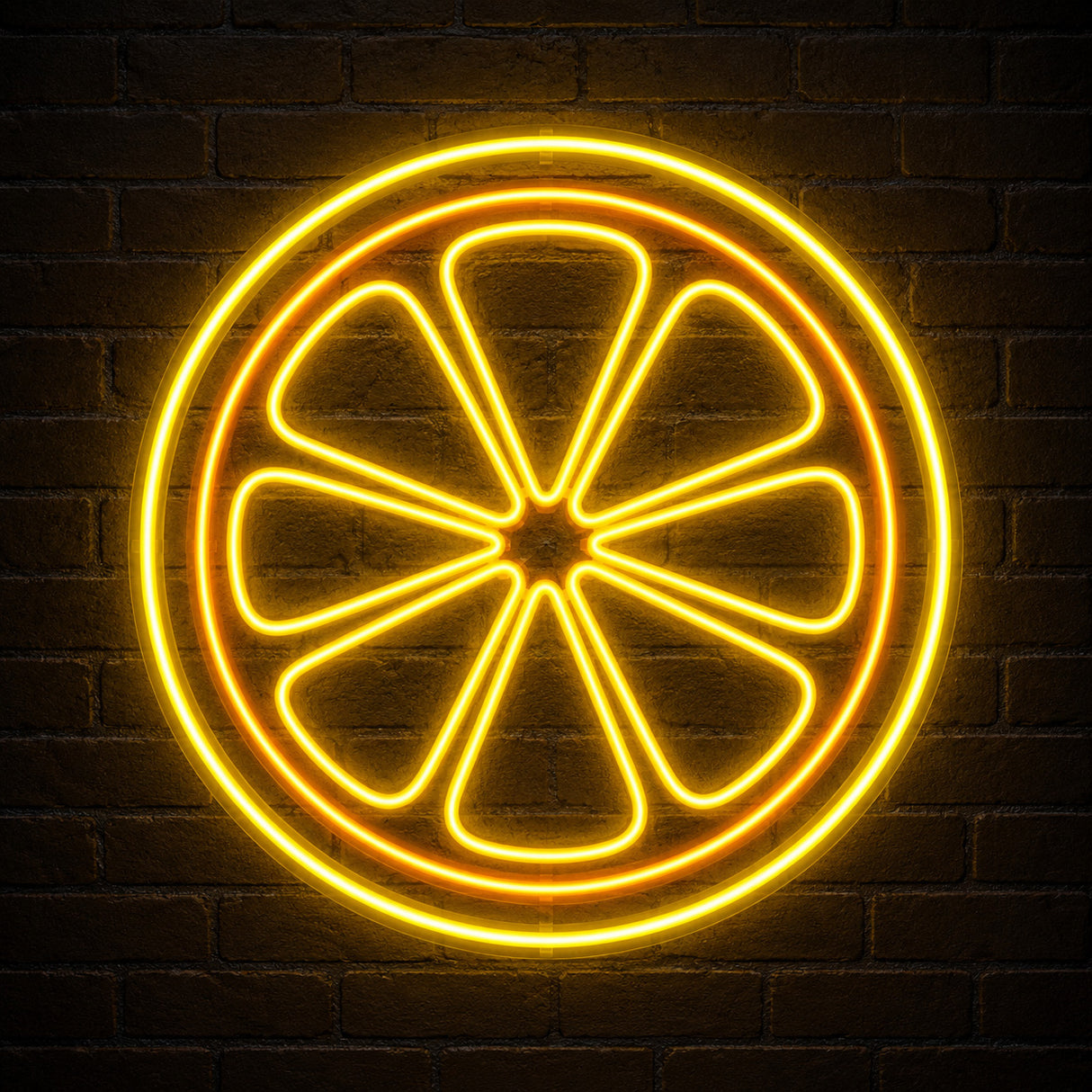 Realistic Orange Slice LED Neon Wall Art
