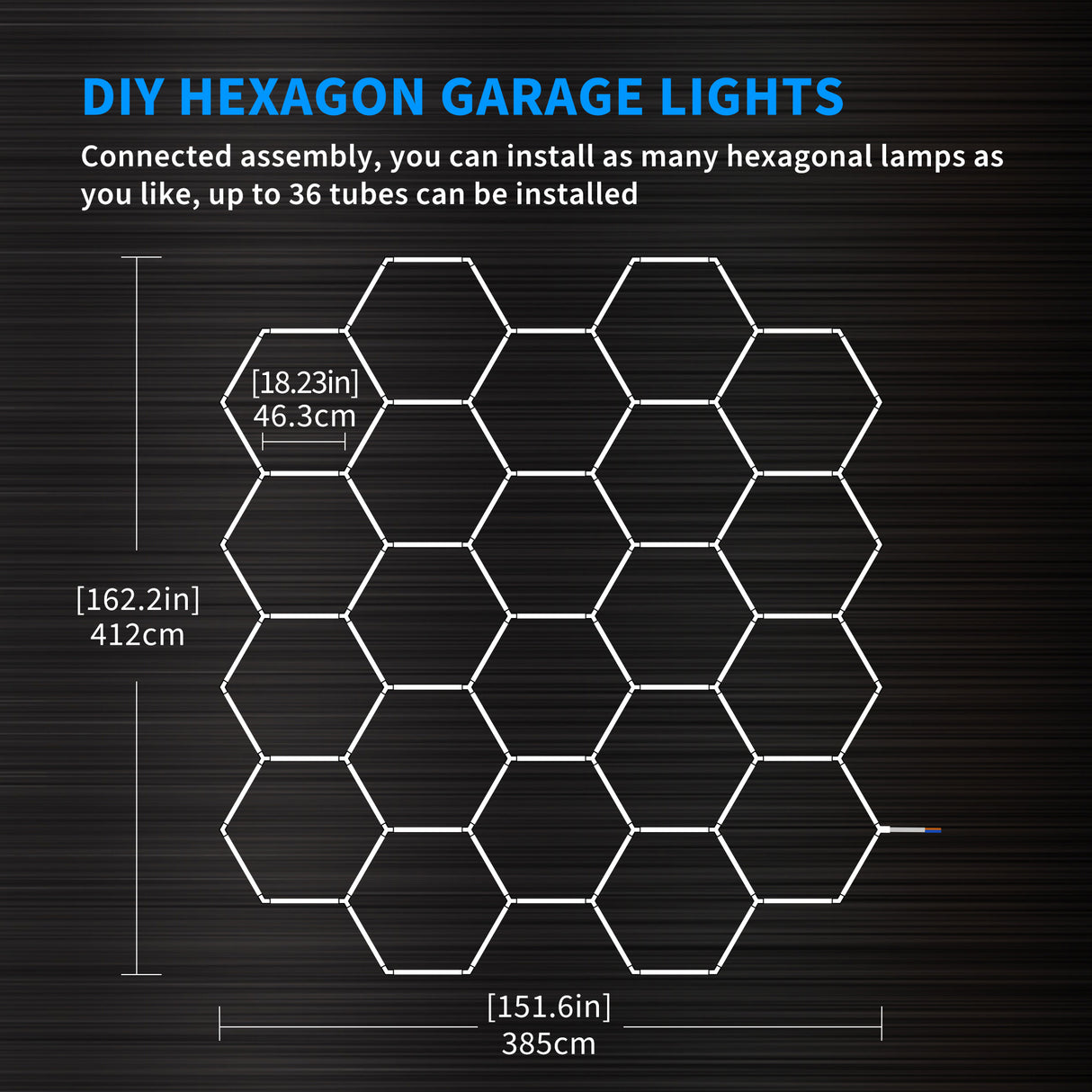 Details of Hexagon Garage Lights  22 hex