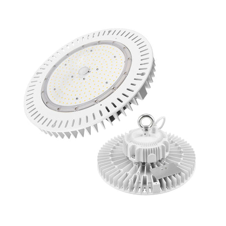 detail of White UFO High Bay LED Lights