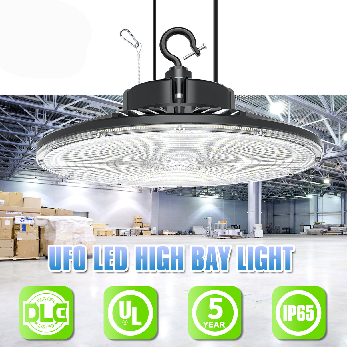 certification of Black UFO High Bay LED Lights