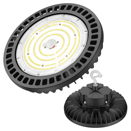 detail of Black UFO High Bay LED Lights