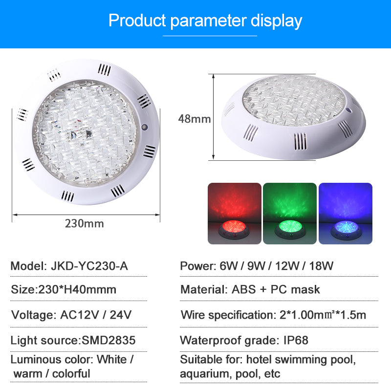 details of pool lights