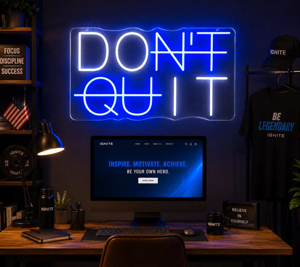 Don't Quit LED Neon Sign Light