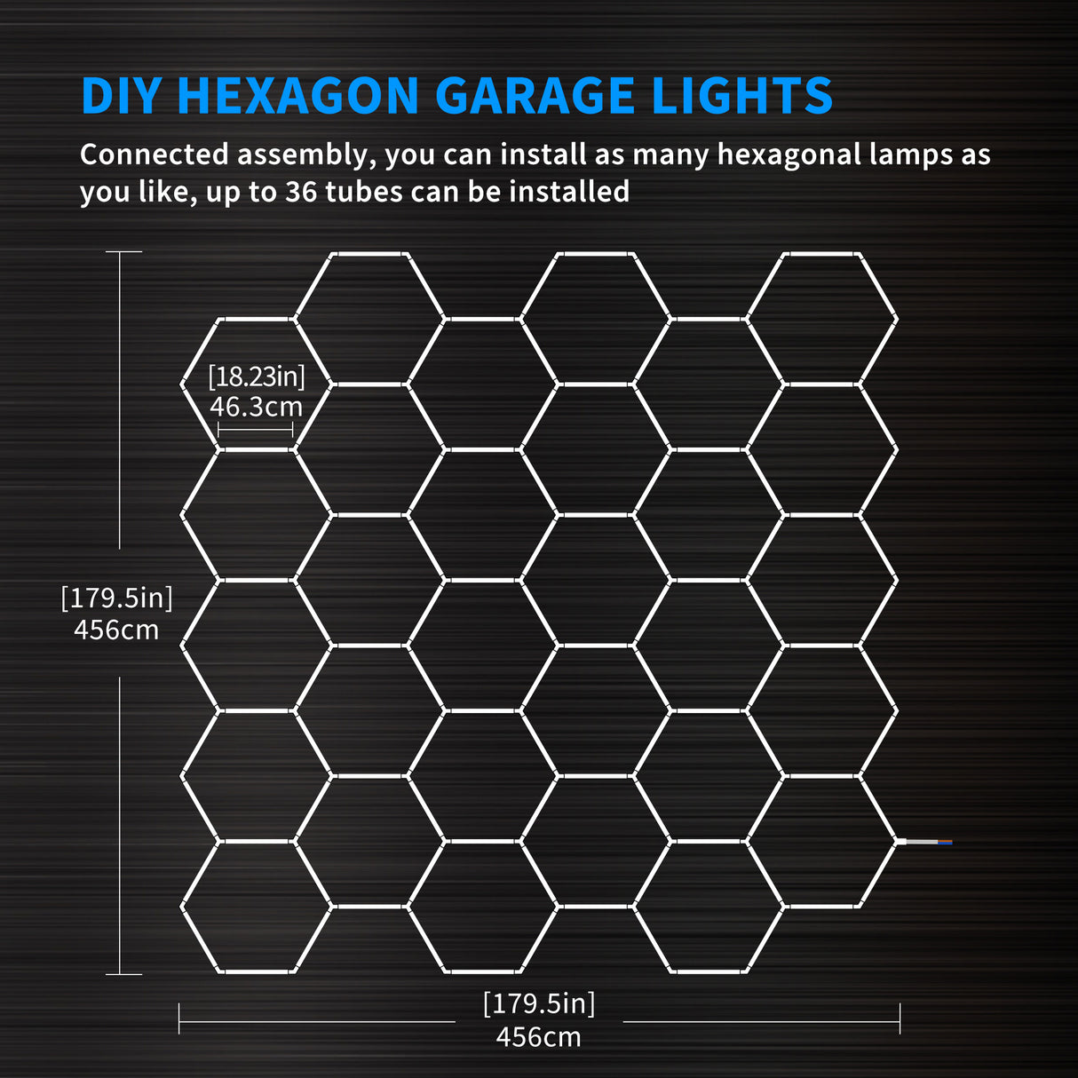 Hexagon Garage Lights 30 hex in garage