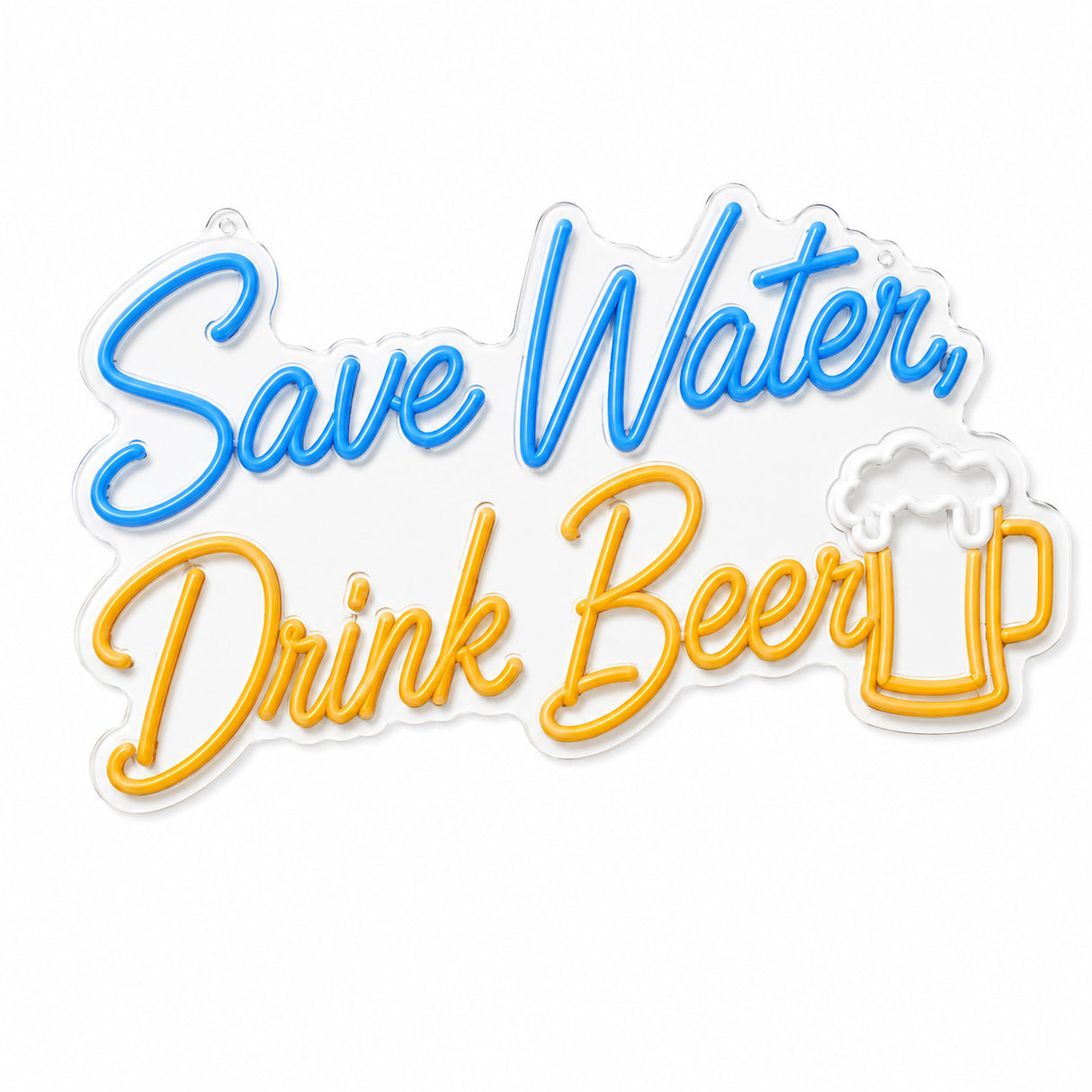 Save Water Drink Beer LED Neon Sign