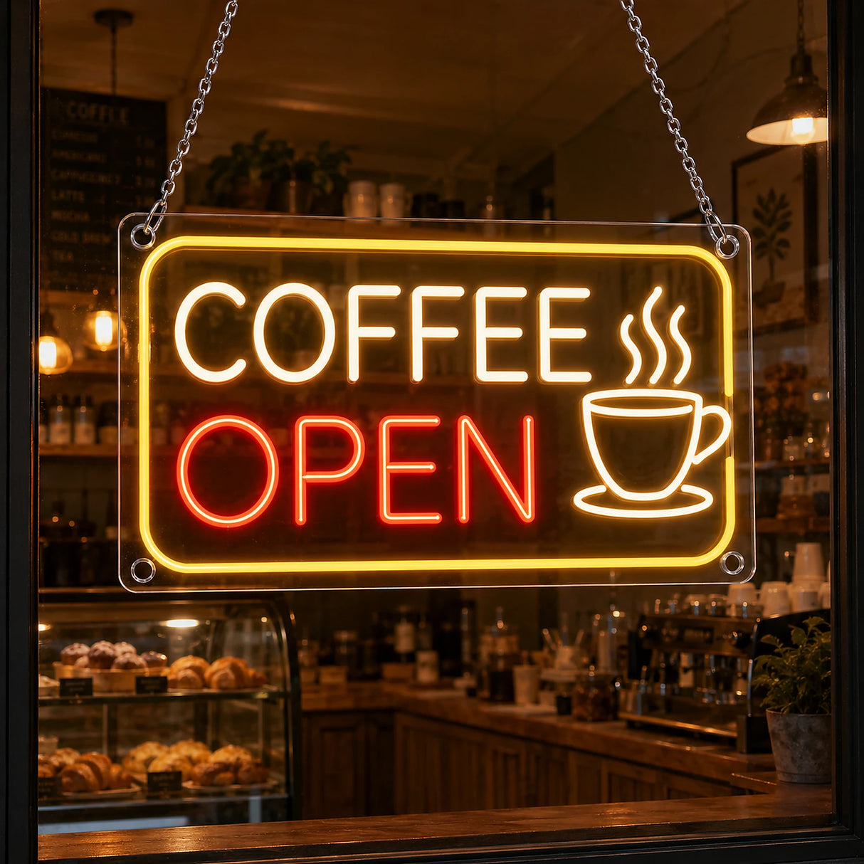 Coffee OPEN Neon Sign for Cafes