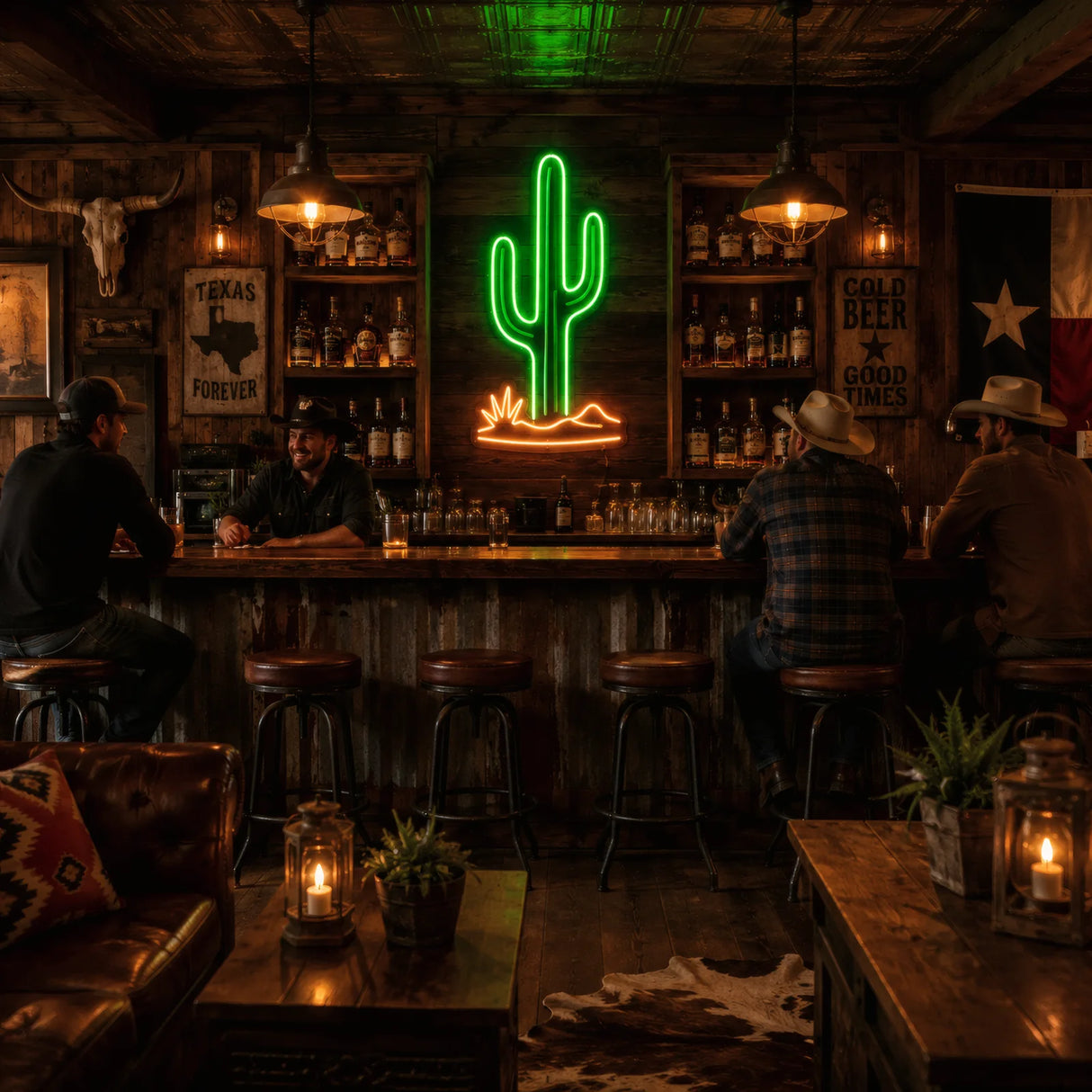 Desert Green Cactus LED Neon Sign