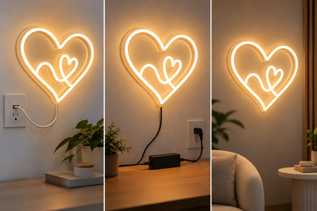 How to Power an LED Neon Sign: Plug-In, Power Supply & Hardwired Options
