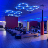 Use Color RGB LED Hexagon Lights 5 Hex  in indoor room/ gym