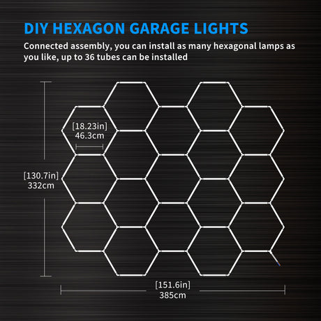 Details of Hexagon Garage Lights  17 hex 