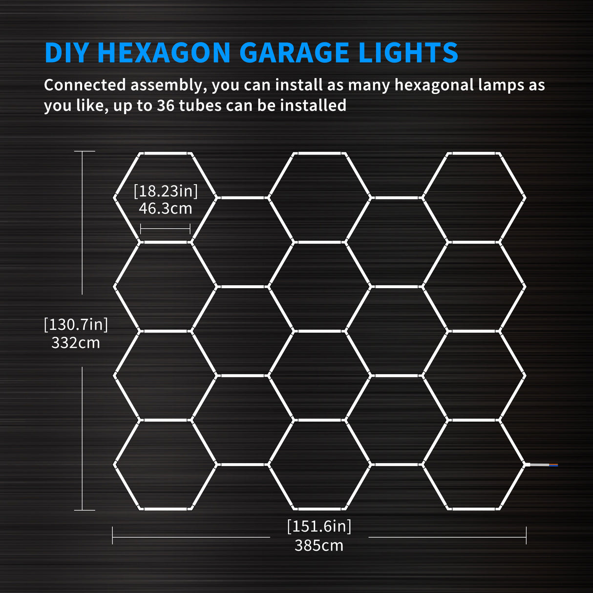 Details in Usage of Hexagon Garage Lights  18 hex