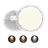 White UFO High Bay LED Lights 3 cct demonstration