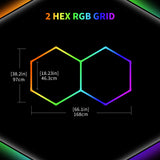 Details of Color RGB LED Hexagon Lights 2 Hex