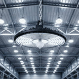 UFO LED High Bay Light ，100W，16000 Lumens, Selectable Wattage &CCT Adjustable, AC120-277V, UL DLC Listed, MHB08 Series