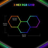 Details of Color RGB LED Hexagon Lights 3 Hex