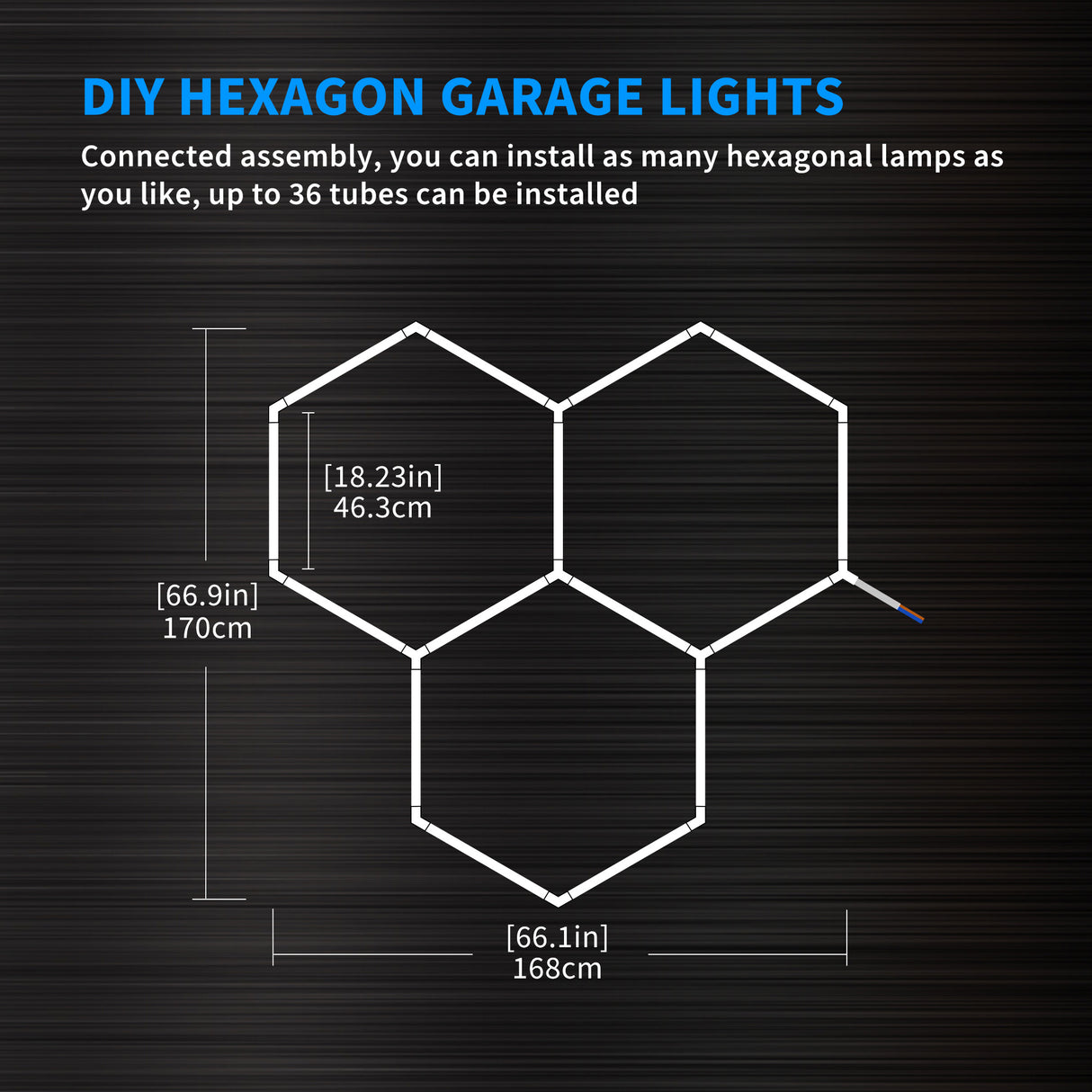 Details of Hexagon Garage Lights  3 hex 