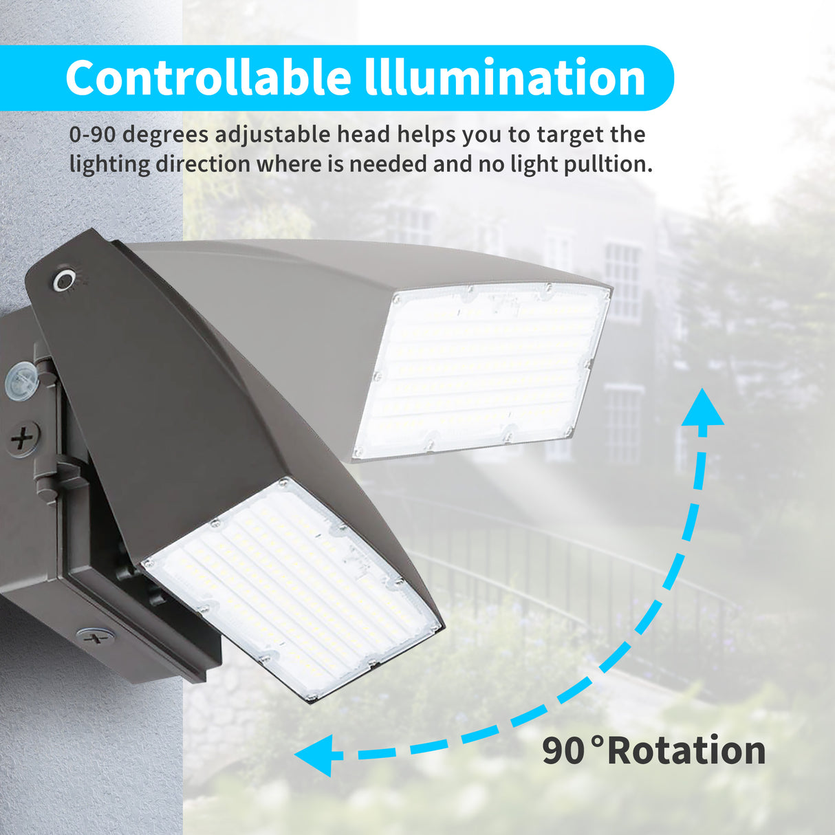 Rotation of  LED Wall Pack Lights