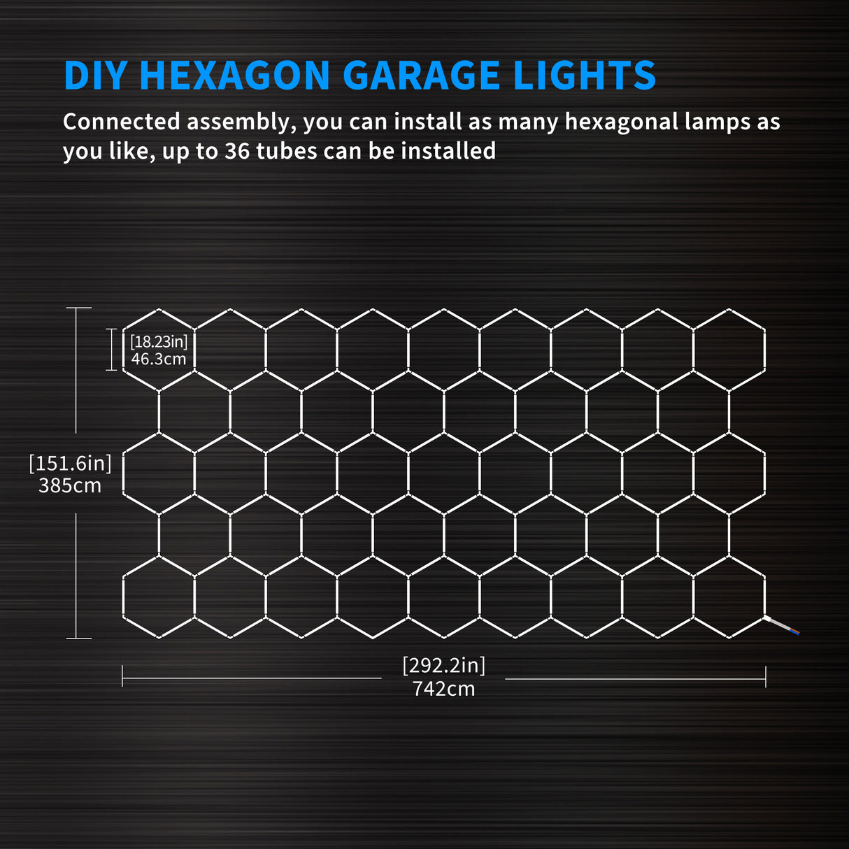 Details of Hexagon Garage Lights  43 hex 