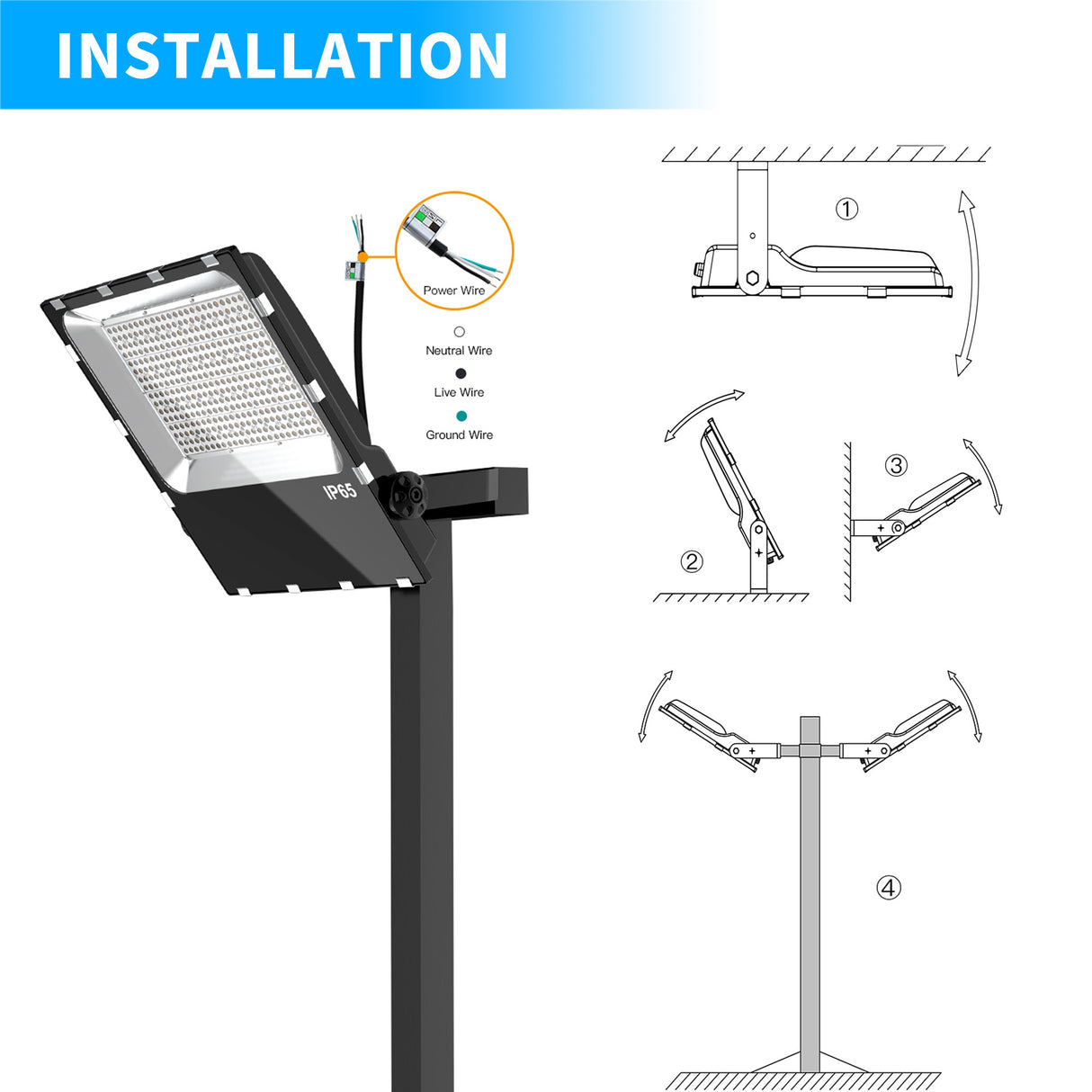 installation of flood lights