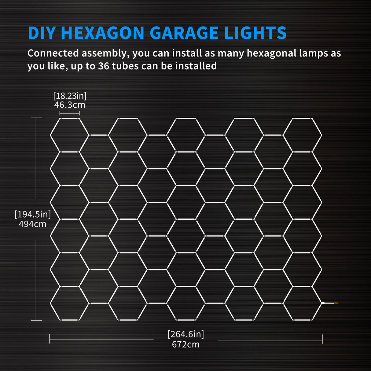 Details of Usage of Hexagon Garage Lights  50 hex