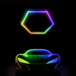 Color RGB LED Hexagon Lights 1 Hex front size