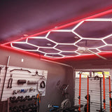 use of 15 hex lights with red border in garage