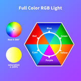 Colors spectrum of Color RGB LED Hexagon Lights 5 Hex 