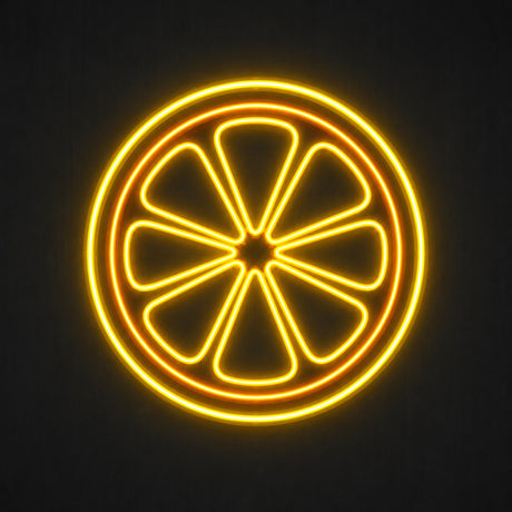 Realistic Orange Slice LED Neon Wall Art