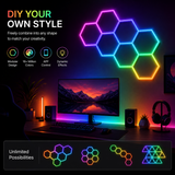 Color RGB LED Hexagon Lights 5 Hex