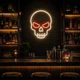 Crimson Eye Skull LED Neon Sign