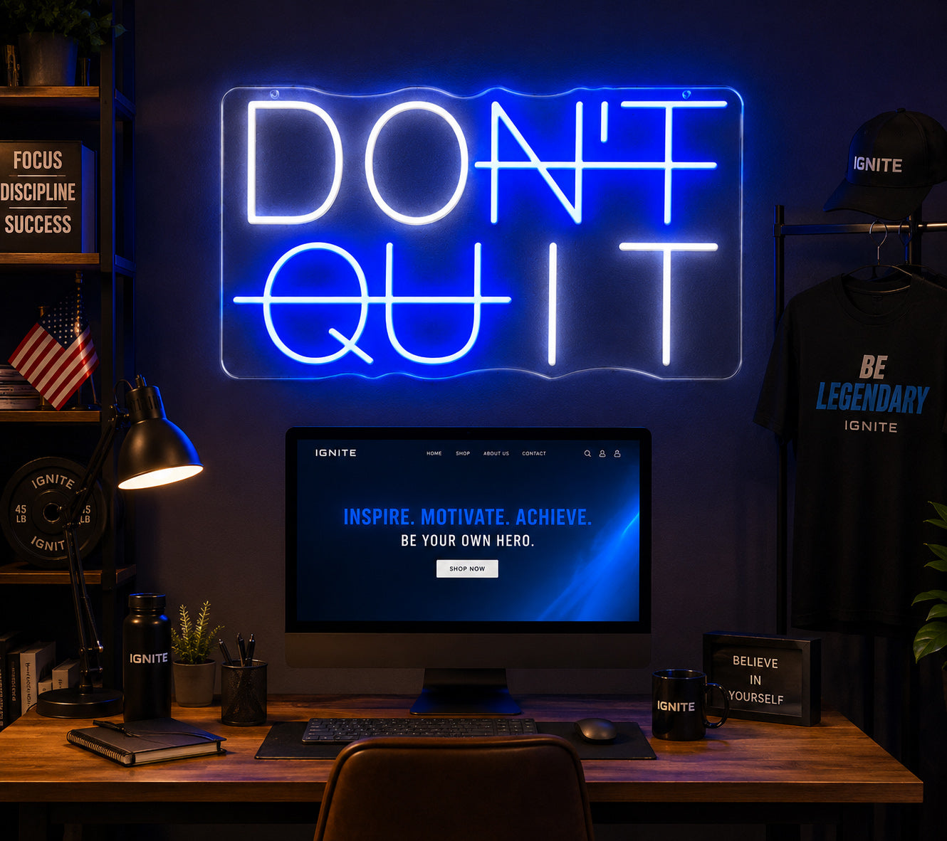 Don't Quit LED Neon Sign Light