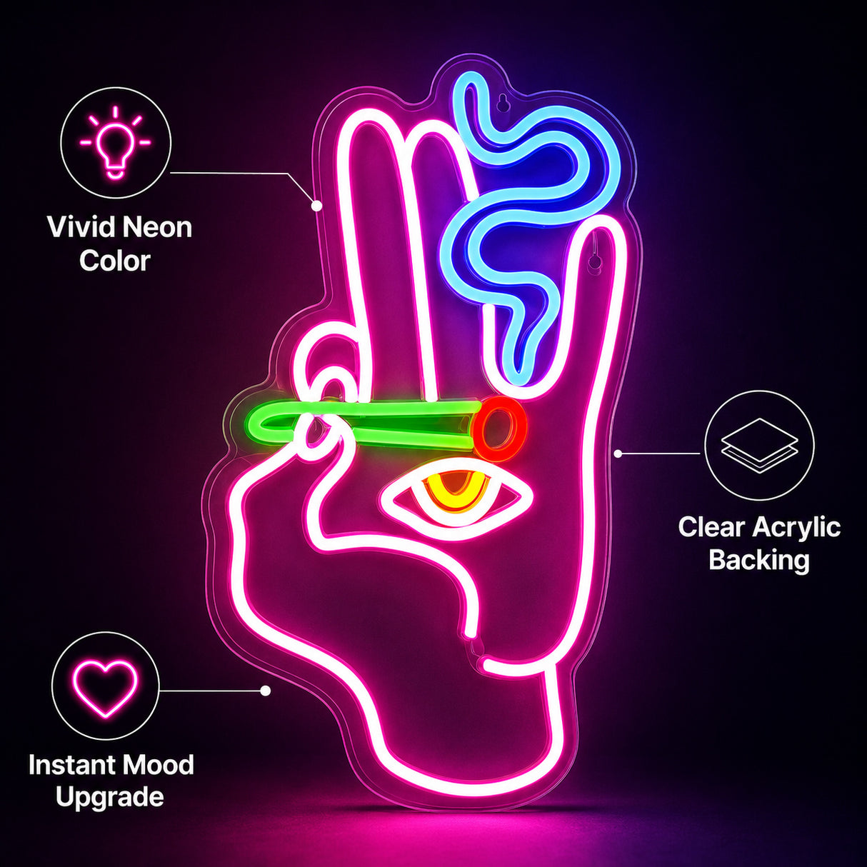 Evil Eye LED Neon Sign Light