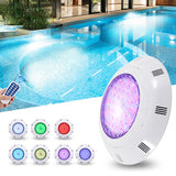 pool lights front size and their color effect