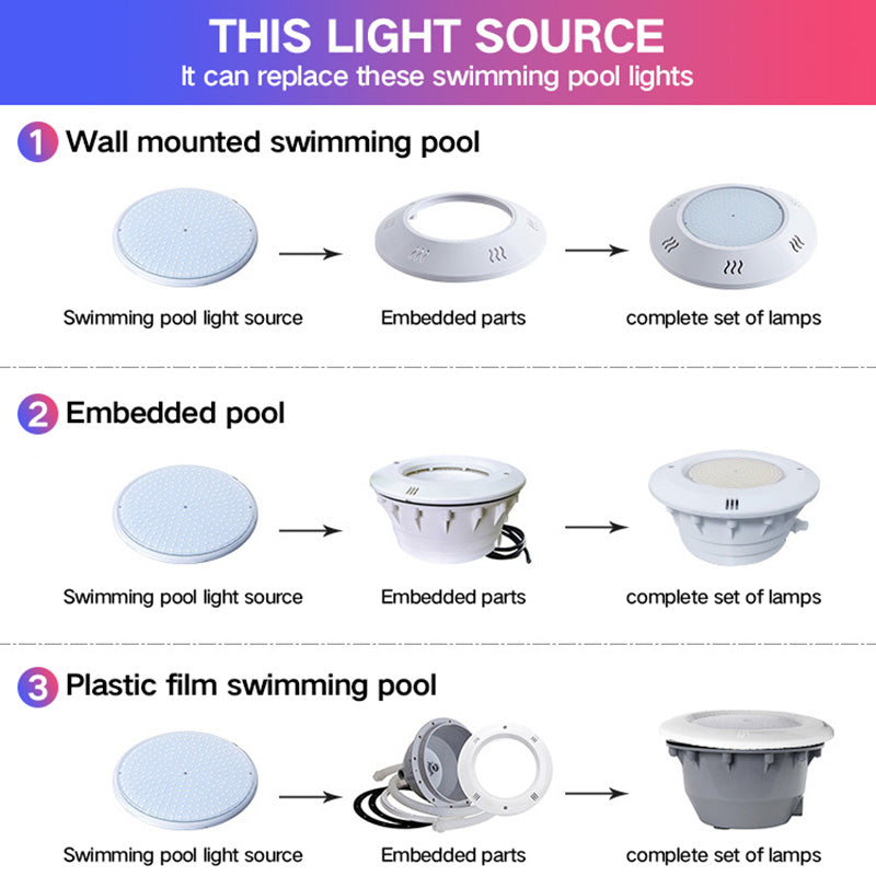 installation of pool lights