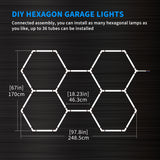 LED Hexagon Garage Lights 5 hex