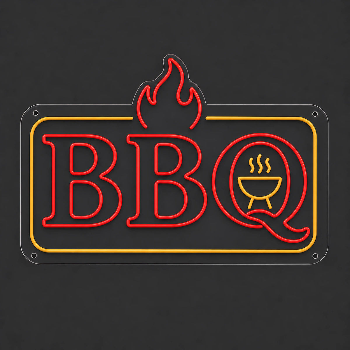 BBQ Neon Sign for Barbecue Restaurant Decor