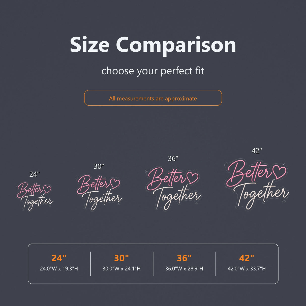 Better Together Bedroom Neon Sign