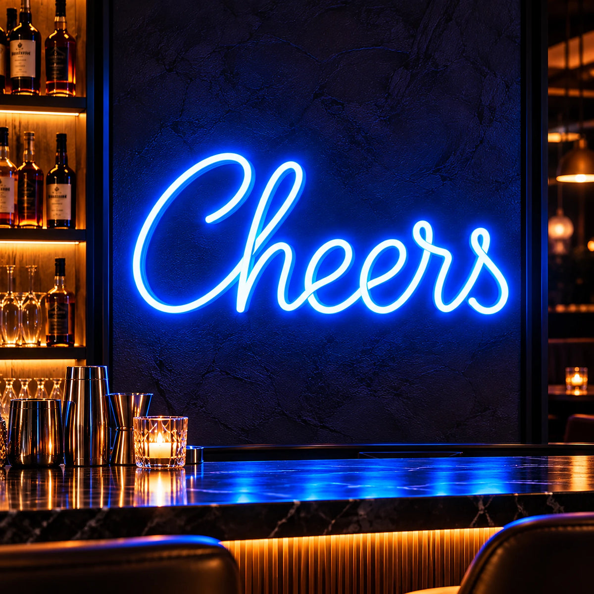 Cheers Neon Sign for Bar & Home Bar Decor