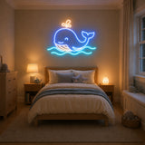 Blue Whale Bedroom Neon Sign