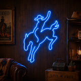 Rodeo Cowboy Man Cave Neon Sign