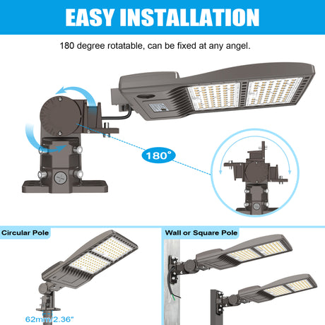 installation of LED Parking Lot Lights