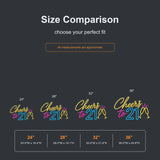Cheers to 21 neon sign size comparison from 24 to 36 inches
