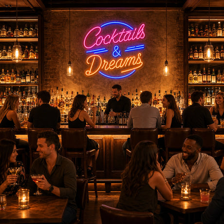 Cocktails and Dreams LED Neon Sign