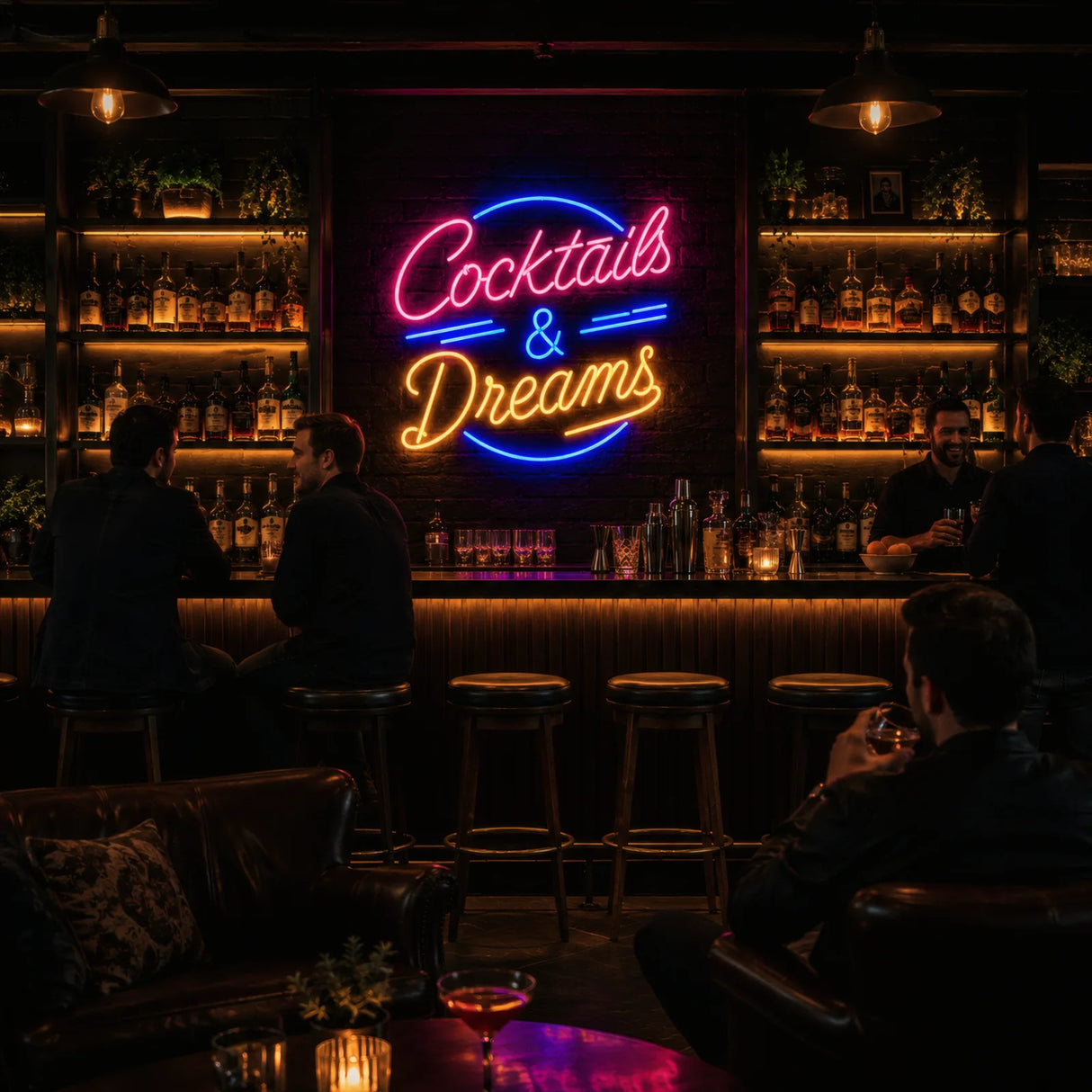 Cocktails and Dreams LED Neon Sign
