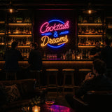 Cocktails and Dreams LED Neon Sign